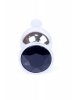 Plug-Jewellery Silver BUTT PLUG- Black